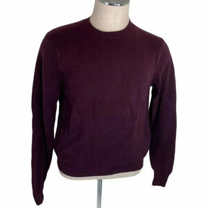 Bass S wine crew sweater with elbow‎ patches